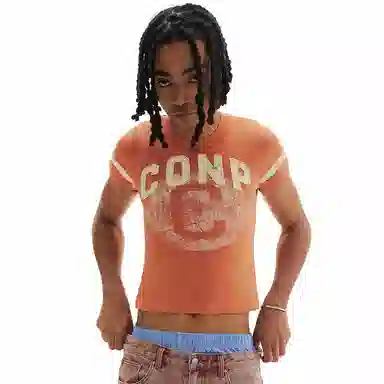 CONP Retro Crewneck T-Shirt Grapefruit Red