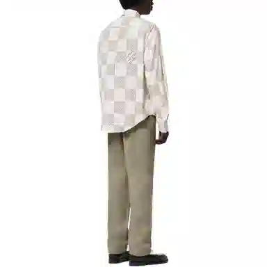 Louis Vuitton SS24 Checkered Letter Print Shirt