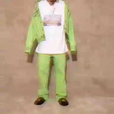 Drew House Letter Logo Denim Jacket Green