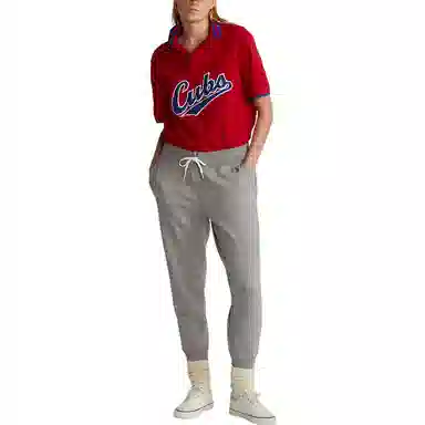 Polo Ralph Lauren Letter Logo Stripe Polo Shirt Red