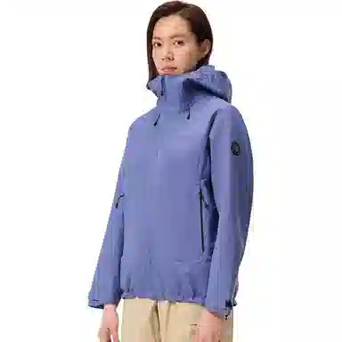探路者 户外防风登山防水冲锋衣 女款 寂静紫