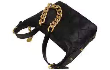 妙迪 新款黑金高级感时尚小众菱格 真皮羊皮 链条包饺子包单肩斜挎包 女款 多色