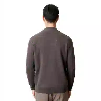 恒源祥 条纹半高领套头毛衣 男款