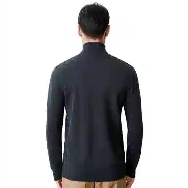 恒源祥 纯色保暖高领针织毛衣 男款