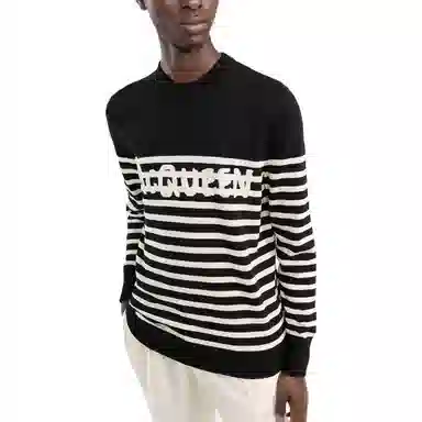 Alexander McQueen Logo Striped Sweater