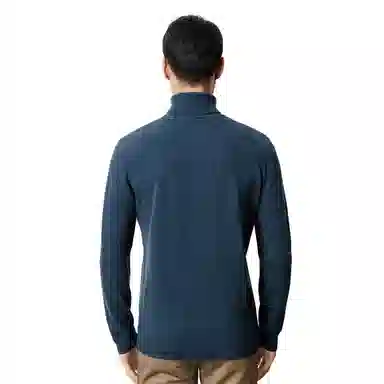 恒源祥 纯色保暖高领针织毛衣 男款