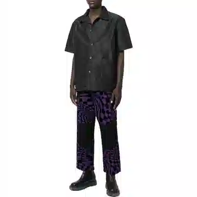 Vans Abstract Print Straight Pants Black Purple