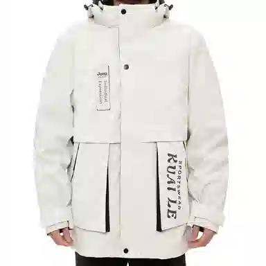 JEEP SPIRIT Casual Letter Print Padded Jacket