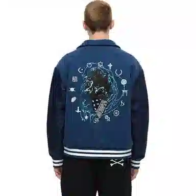 鬼洗 翻领拼色舒适夹克外套 男款