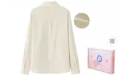 东鲸岁时记 学院风灯芯绒宽松纯棉学生通勤松弛感上衣长袖衬衫 女款 礼盒装 奶黄色