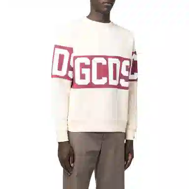 GCDS Large Logo Crewneck Beige