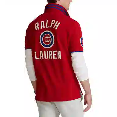 Polo Ralph Lauren Letter Logo Stripe Polo Shirt Red