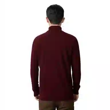 恒源祥 纯色保暖高领针织毛衣 男款