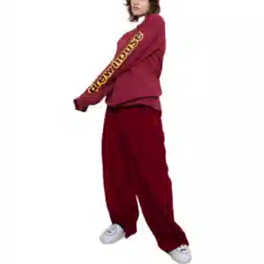 Drew House ls hug tee drew house Burgundy FW22 LogoT