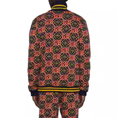 Gucci Logo Jacquard Bomber Jacket