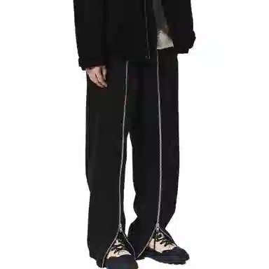 速写 纯色中腰直筒休闲裤 男款