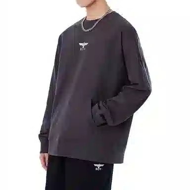 Boy London SS24 Wings Embroidered Sweatshirt Gray