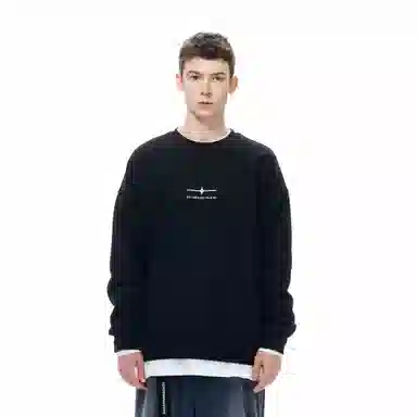 BJHG Lucky Star Knit Fleece Sweatshirt