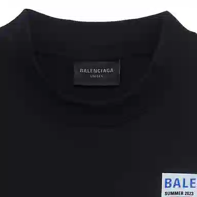 Balenciaga SS23 Geometric Print Tee Black