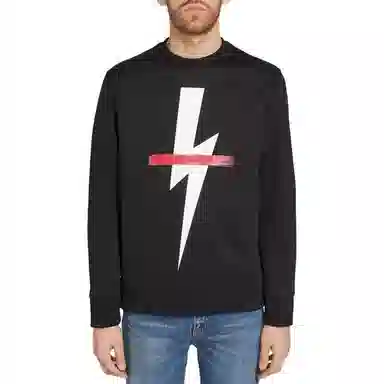 Neil Barrett SS23 Black Crewneck Sweatshirt