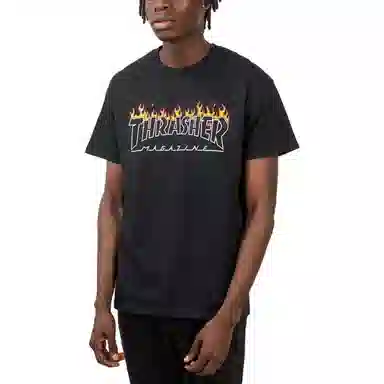 Thrasher Flame T-Shirt Black