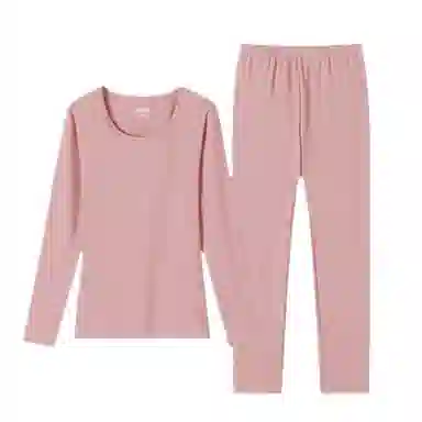 兰缪 圆领纯棉秋衣秋裤舒适透气吸湿排汗抑菌保暖套装 女款