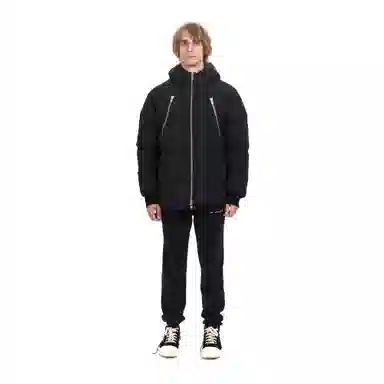 False Perception Big Zipper Down Jacket Black