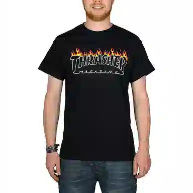 Thrasher Flame T-Shirt Black