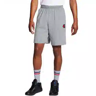 Champion Logo Print Shorts Light Grey