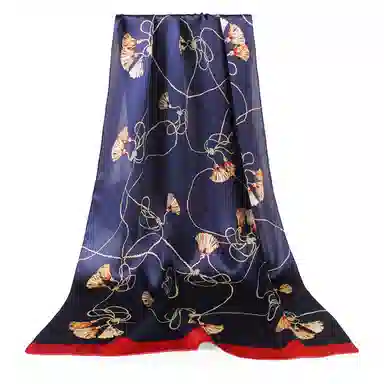 上海故事 青春素绉缎花漾郁金 桑蚕丝 丝巾 女款 礼盒装