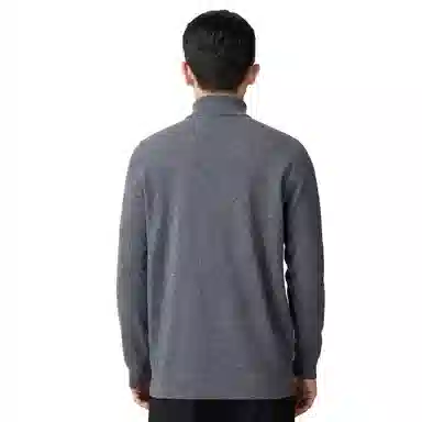 恒源祥 纯色保暖高领针织毛衣 男款