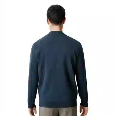 恒源祥 条纹半高领套头毛衣 男款