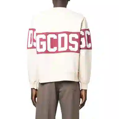 GCDS Large Logo Crewneck Beige