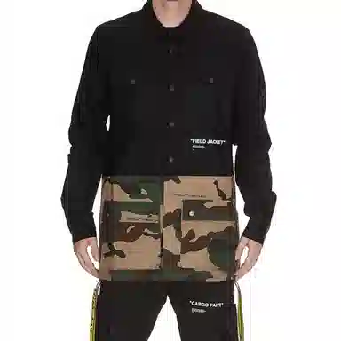 OFF-WHITE SS19 Camo Patchwork Jacket
