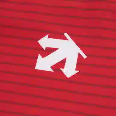 DESCENTE Triathlon Stripe Cross Print Zip Jacket Red