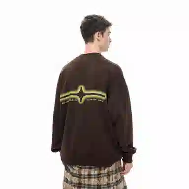 BJHG Lucky Star Knit Fleece Sweatshirt