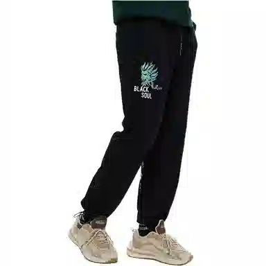 鬼洗 微弹如意蜜罐刺绣褶皱简约休闲裤 男款