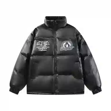 三体 水滴系列 保暖加厚防风防水防寒宽松基础款字母印花美式复古休闲户外机能风长袖面包服高街潮牌柔软舒适棉服 男女同款