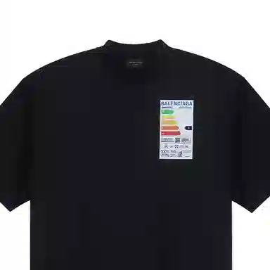 Balenciaga SS23 Geometric Print Tee Black