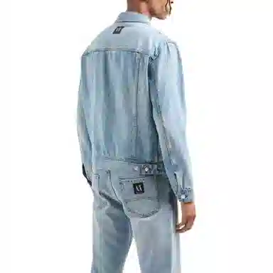 Armani Exchange SS24 Washed Denim Jacket Indigo