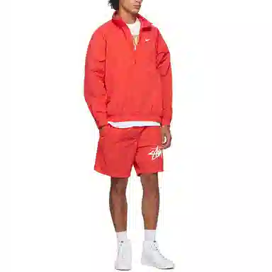 Stussy x Nike Logo Shorts Red