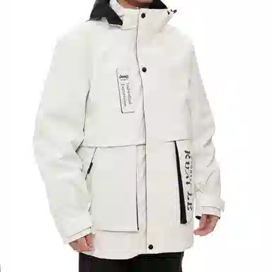 JEEP SPIRIT Casual Letter Print Padded Jacket