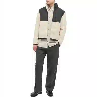 AMIPARIS Patchwork Zip Fleece Jacket