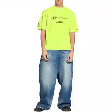 Balenciaga x WFP FW22 Logo T-Shirt Fluorescent Green