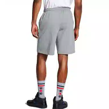 Champion Logo Print Shorts Light Grey