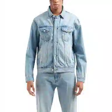 Armani Exchange SS24 Washed Denim Jacket Indigo