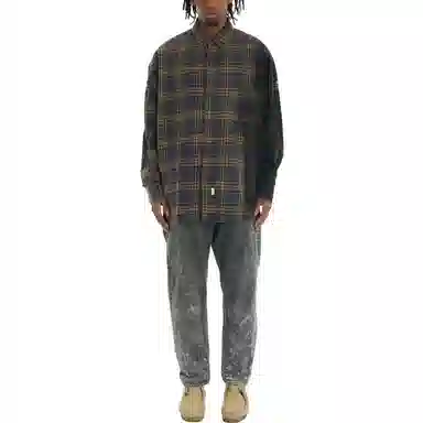MADNESS Dip Dye Checked Shirt