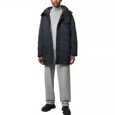 Stone Island Navy Hooded Jacket