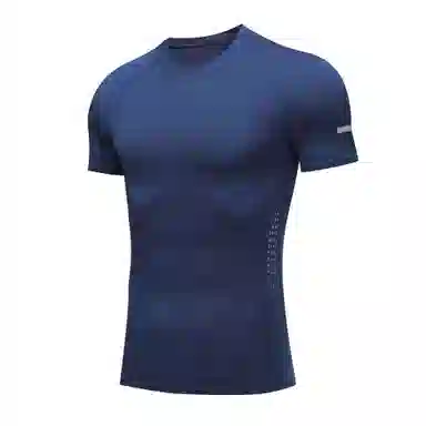 玉儿恋 跑步运动紧身服透气修身薄款高弹速干短袖健身衣 男款