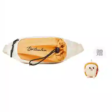 波斯丹顿 单肩包撞色斜挎包骑行挎包学生背包胸包腰包 小号 织物 男款 米白配绿